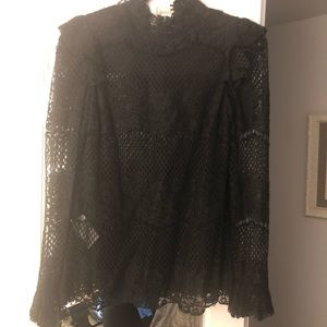 BCBG beautiful high neck lace top! Mint condition